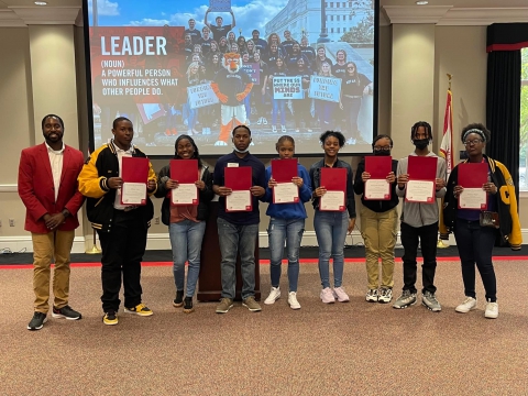 High school students at UWA's recent leadership conference.