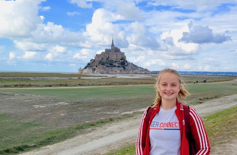 UWA student Carlyn Rawls, who is studying in France.