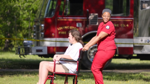 UWA students participate in mass casualty simulation event.