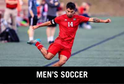 Click here to donate to the UWA Men's Soccer team. Image of soccer player kicking soccer ball.